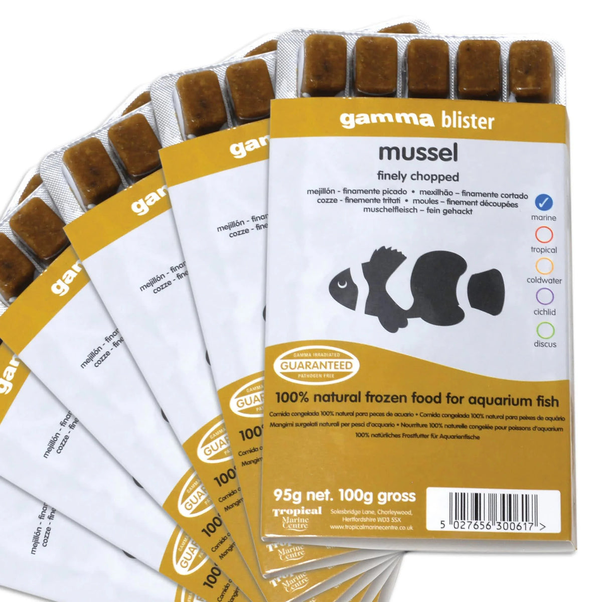 Gamma Fine Chopped Mussel 100g Blister Pack